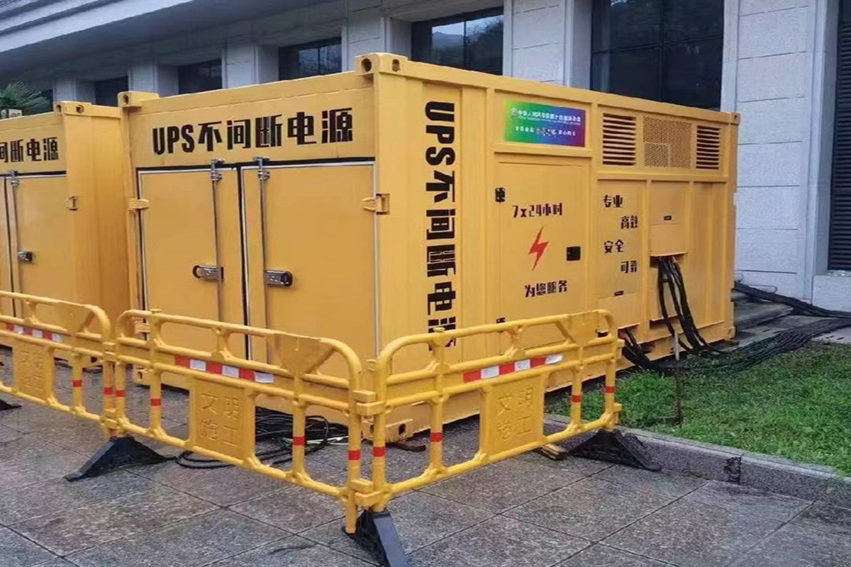 丹阳发电机租赁施工现场