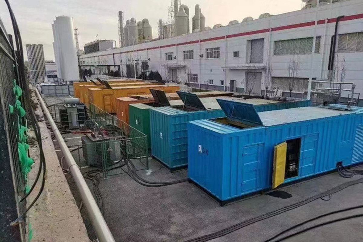 丹阳发电机租赁施工现场